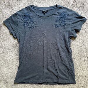 lucky brand embroidered tee